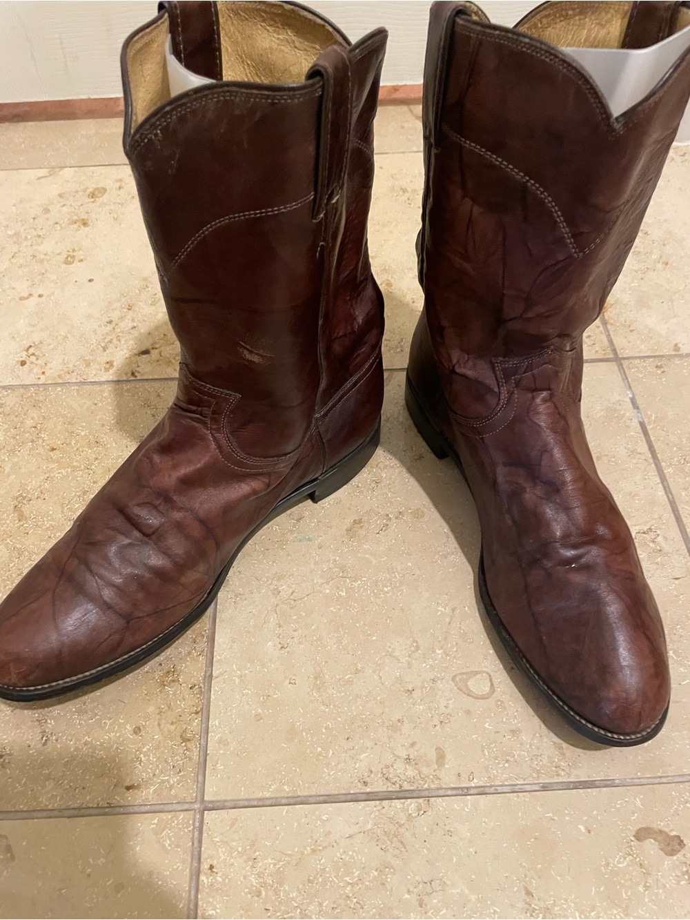 Justin 9 Marble Pecan Cowboy Boots